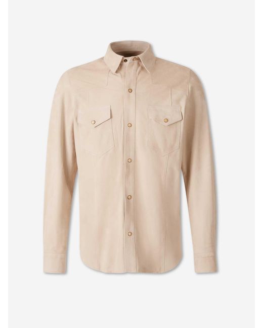 Santa Eulalia Natural Casual Leather Jacket for men