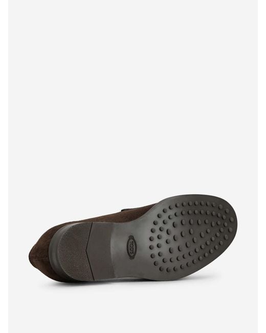 Tod's Brown Suede Loafers for men