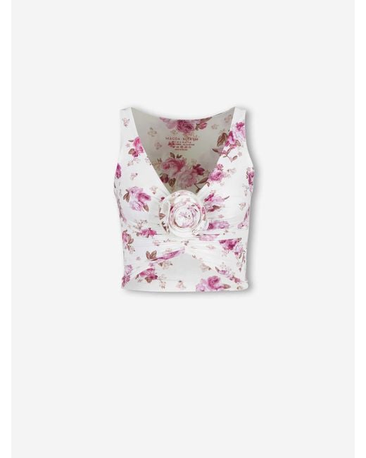 Magda Butrym White Floral Top
