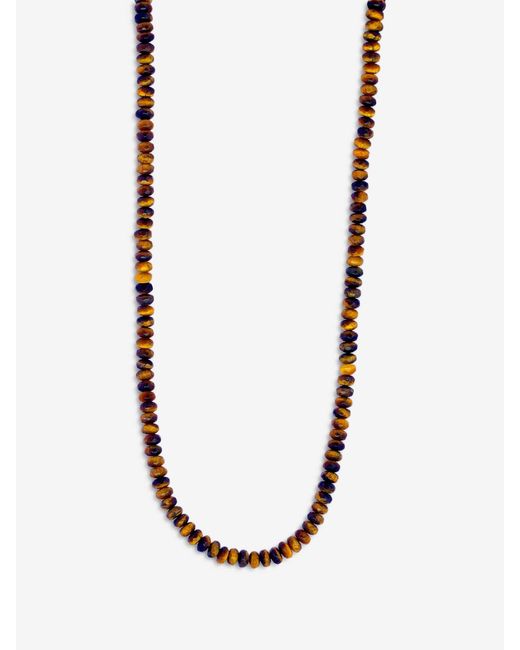 Tateossian White Node Bead Necklace for men
