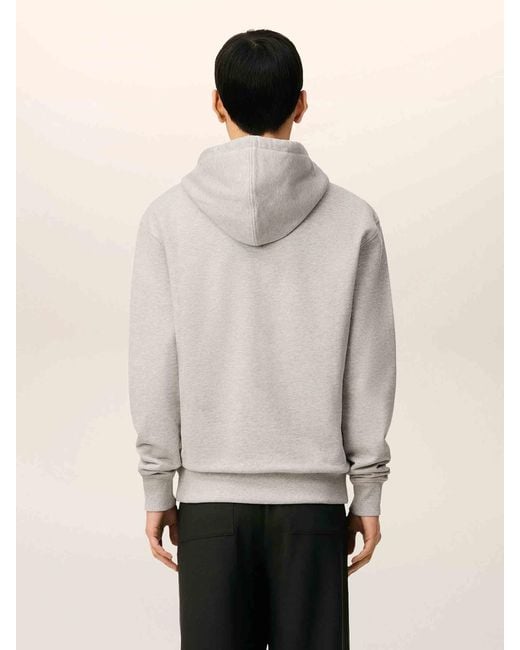 AMI White Zip-Up Hoodie for men