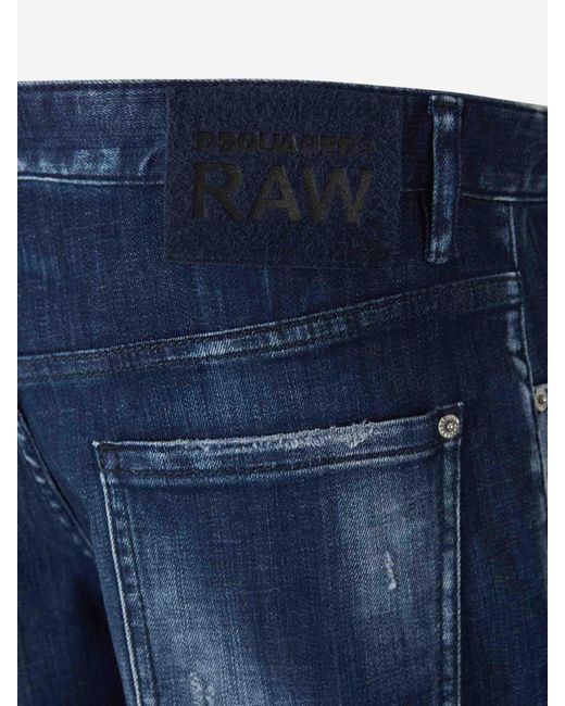 DSquared² Blue Cotton Denim Bermuda Shorts for men