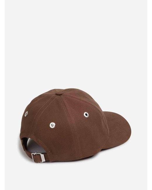 AMI Brown Cotton Logo Cap for men