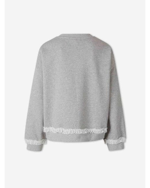 Ganni Gray Crew Neck Sweatshirt