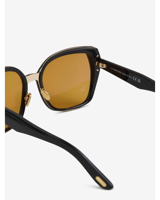 Occhiali Quadrati Color Prugna di Tom Ford in Black