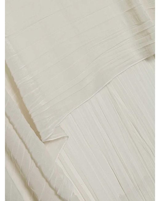 Jonathan Simkhai White Asymmetrical Pleated Cape
