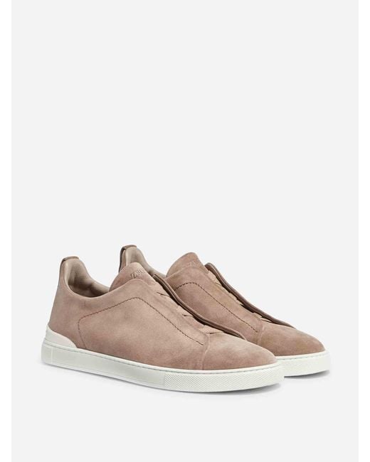 Zegna Natural Triple Stitch Sneakers for men