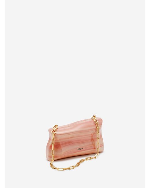 Cult Gaia Pink Malaya Clutch Bag