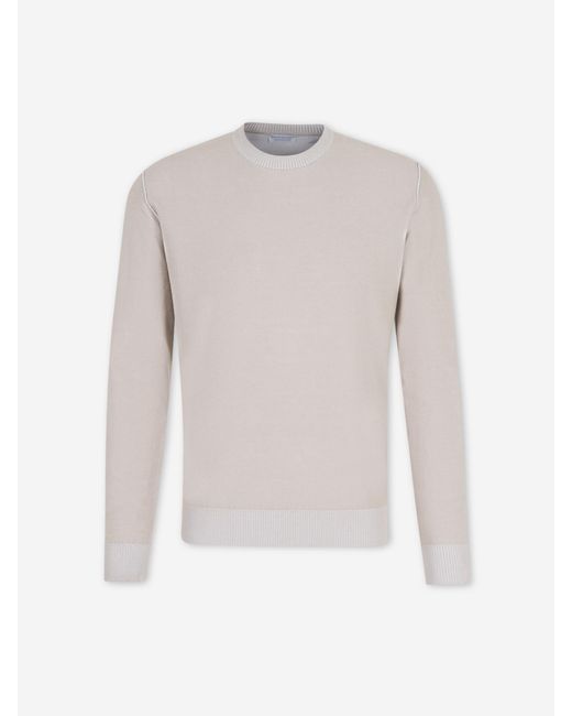 Santa Eulalia White Fine Knit Sweater for men