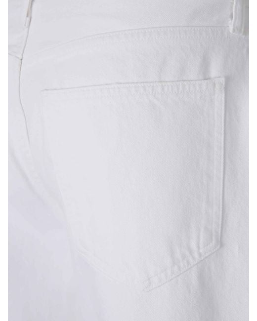 Agolde White Low Slung Baggy Jeans