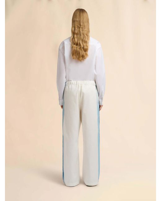 Marni Natural Wide Leg Straight Trousers