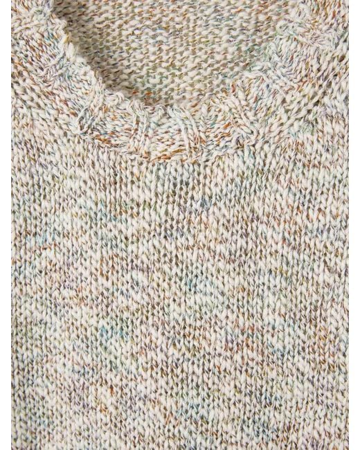 Fedeli White Crew Neck Sweater for men