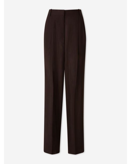 Tom Ford Brown Straight Wool Trousers