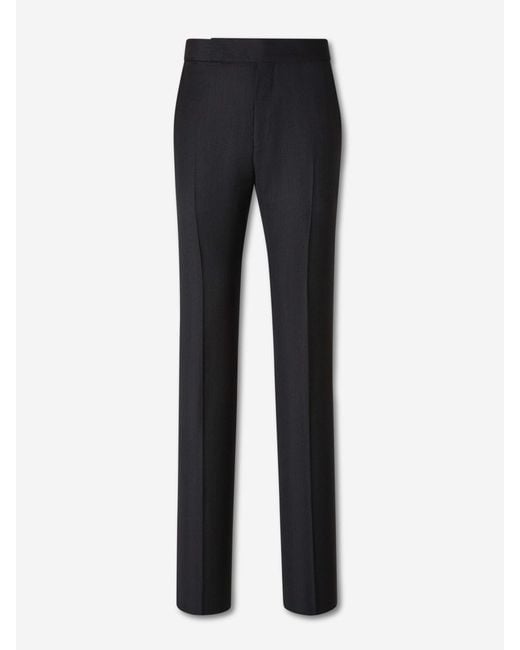 Tom Ford Black Double-Breasted Wool Suit for men
