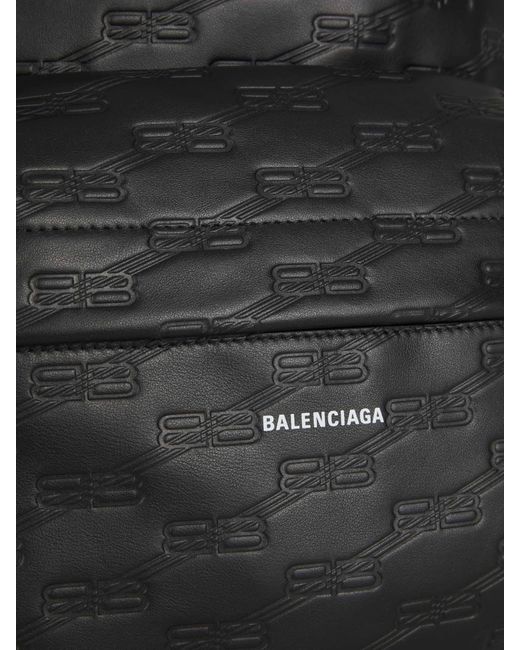 Balenciaga Black Monogram Bb Leather Backpack for men