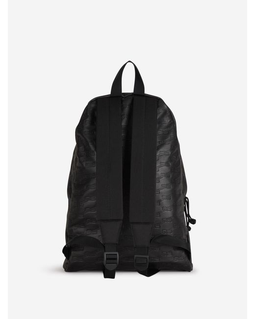 Balenciaga Black Monogram Bb Leather Backpack for men