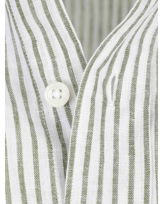 Santa Eulalia White Striped Shirt for men