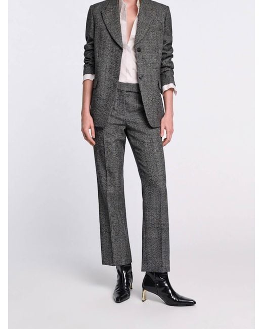 Dorothee Schumacher Gray Glen Wool Blazer