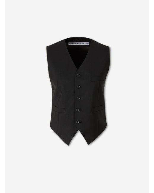 Chaleco Top Cremallera Alexander Wang de color Black