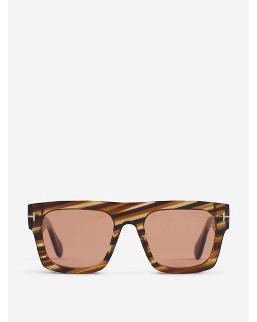 Tom Ford Brown Fausto Rectangular Sunglasses for men