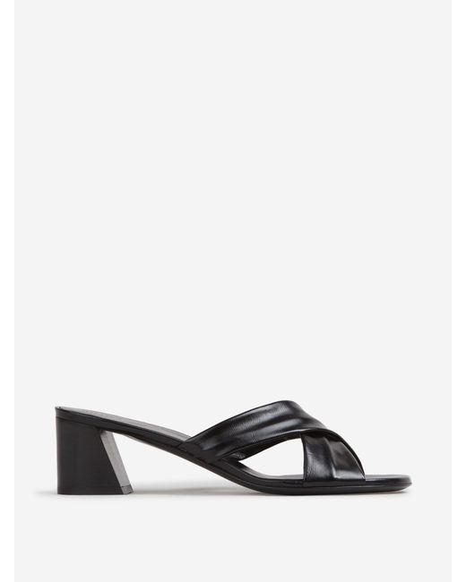 Khaite White Leather Mules