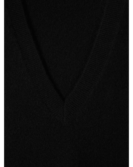 Totême Black V-Neck Sweater