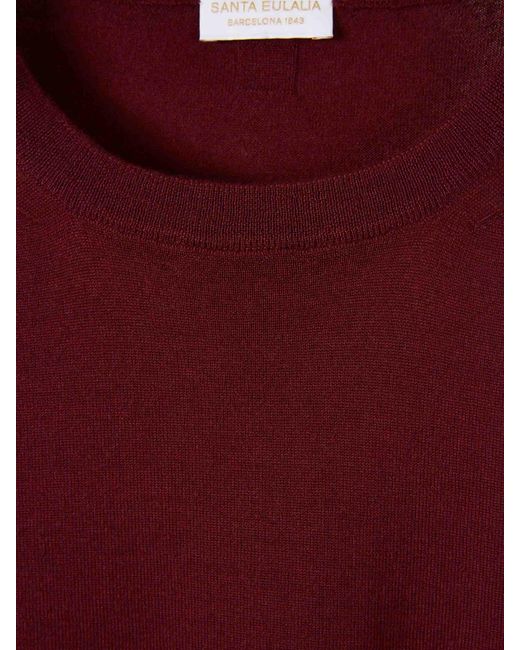 Santa Eulalia Red Cashmere And Silk Jersey for men