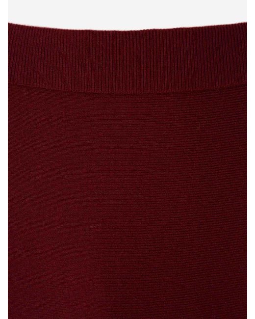 Jonathan Simkhai Red Knit Midi Skirt