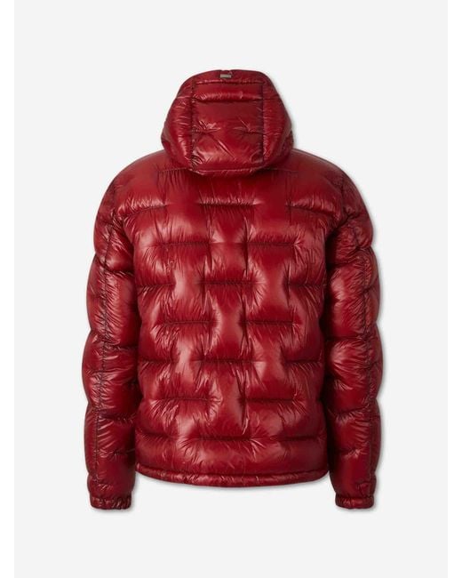 Herno Red Short Polyamide Down Jacket for men