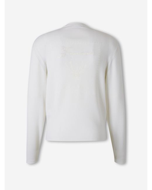 Jacquemus White Crew Neck Sweater for men