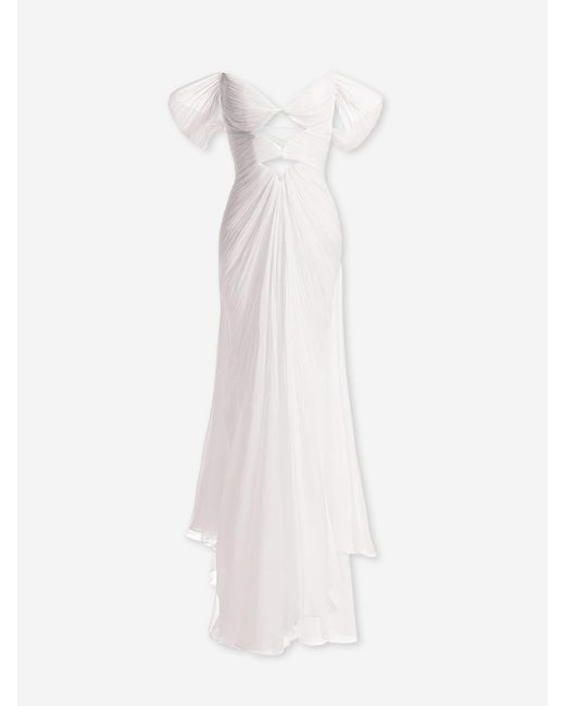 Maria Lucia Hohan Women's White Cassiopeia Maxi Dress - benaras.co Maria Lucia Hohan Women's White Cassiopeia Maxi Dress - benaras.co