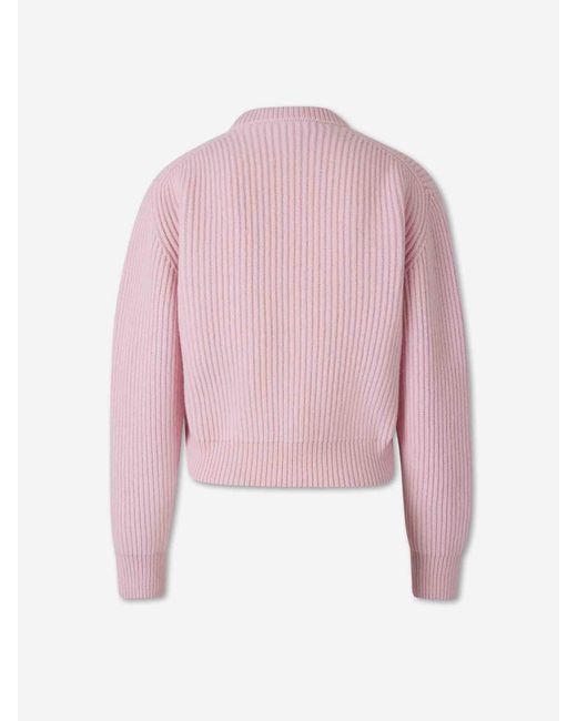 Jil Sander Pink Cropped Wool Jersey