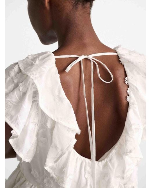 Dorothee Schumacher White Cotton Ruffle Top