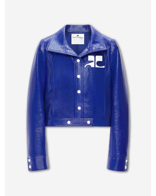 Courreges Blue Vinyl Jacket Reissue