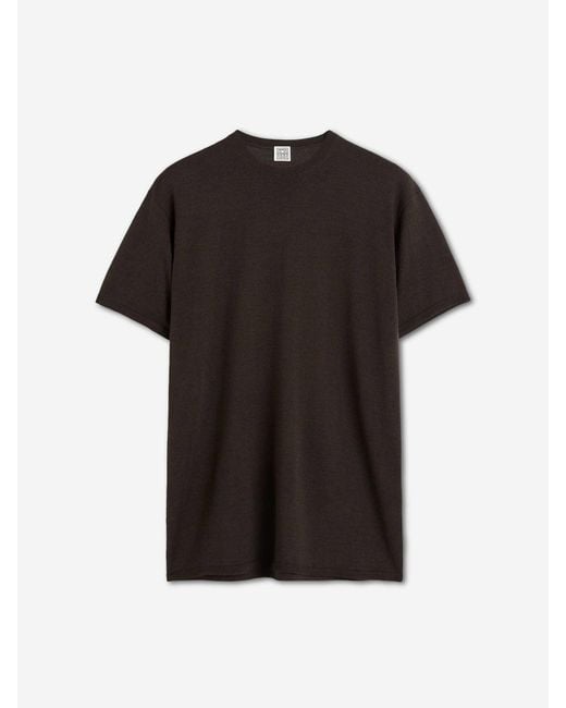 Totême Black Fine Knit T-Shirt