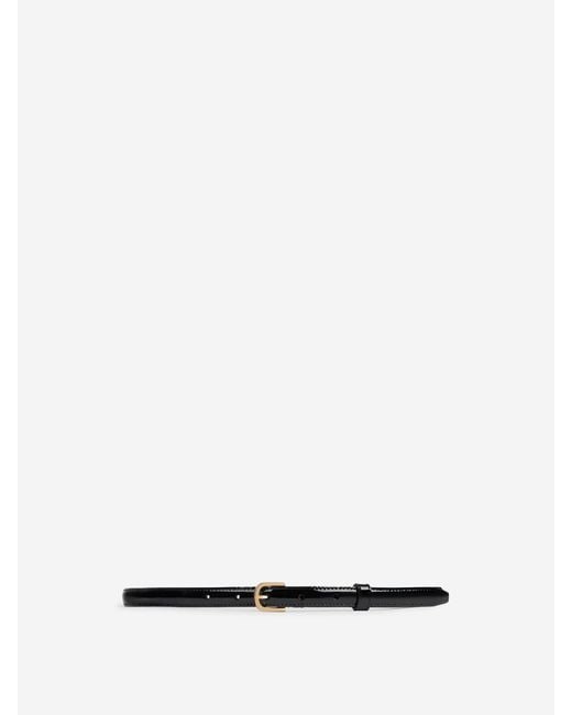 Totême White Thin Leather Belt