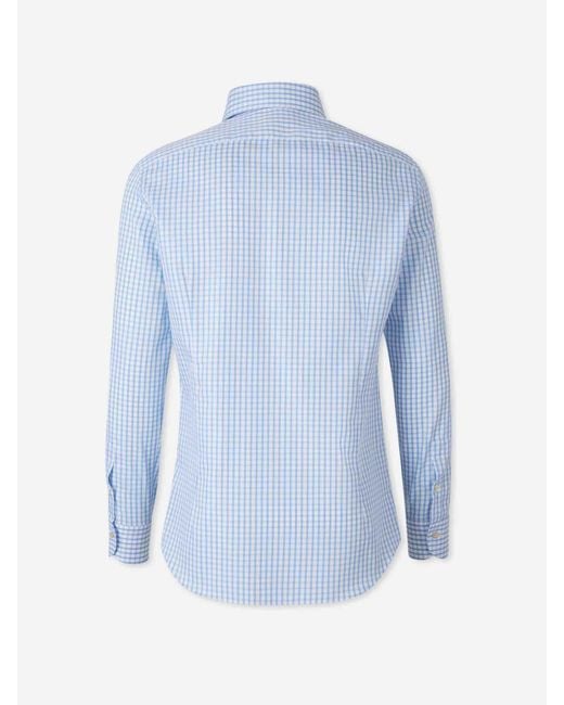 Santa Eulalia Blue Plaid Shirt for men