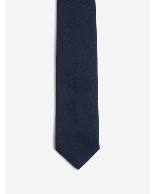 Corbata Jaspeada Seda Bigi por Santa Eulalia de hombre de color Blue