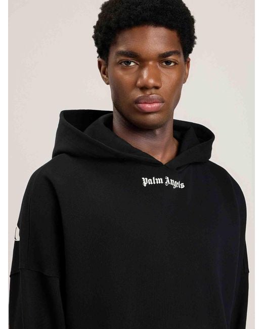 Palm Angels Black Hoodie for men