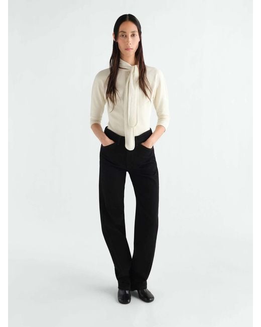Lemaire White Ascot Knit T-Shirt