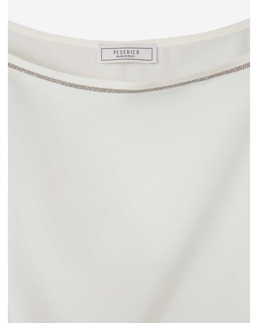 Peserico White Silk Tank Top