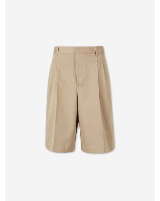 AMI Natural Wide-Leg Bermuda Shorts for men