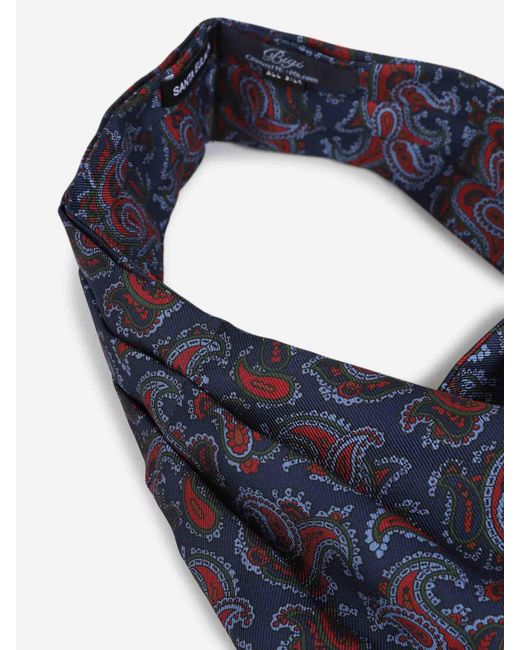 Santa Eulalia Blue Silk Ascot Handkerchief for men