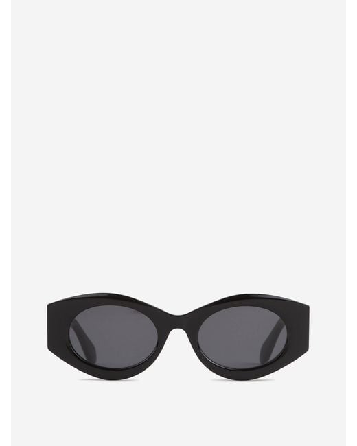 Alaïa Black Oval Glasses