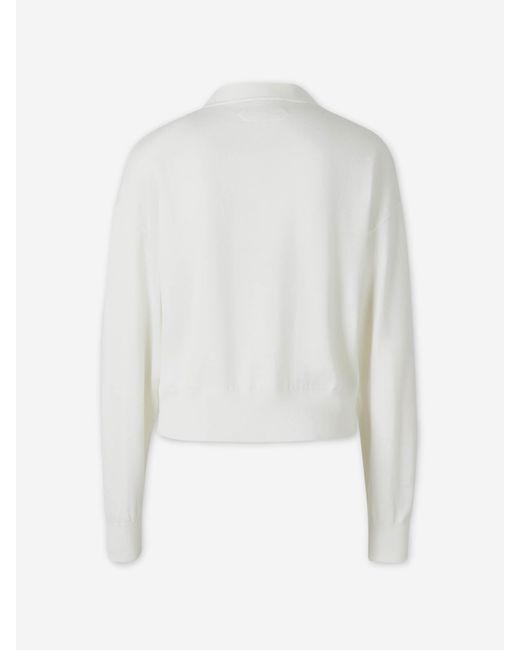 Jacquemus White Round Neck Cardigan