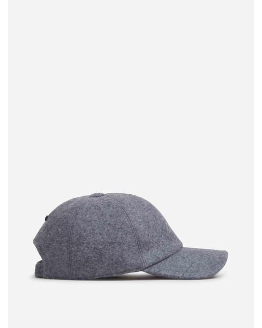 Fedeli Gray Cashmere Cap for men