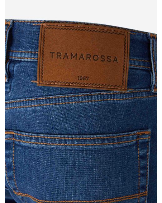 Tramarossa Blue Straight Jeans for men