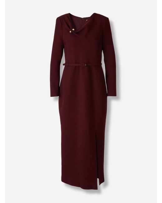 Roland Mouret Red Crepe Wool Dress