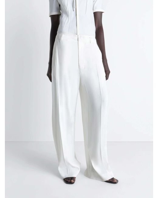 Lemaire White Pleated Trousers