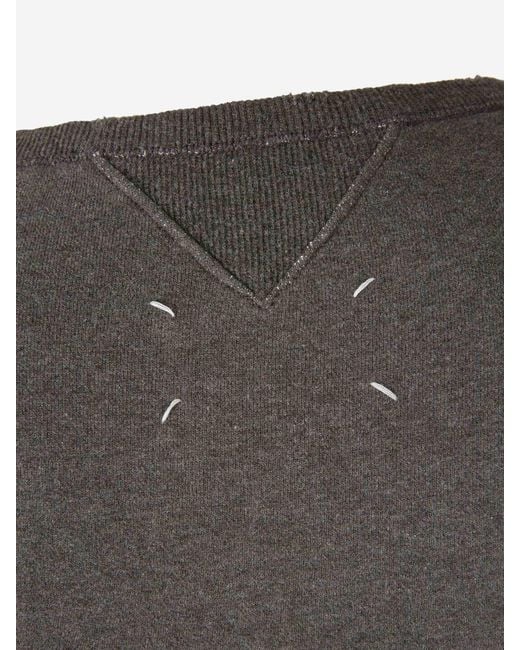 Sudadera Cuello Redondo Maison Margiela de hombre de color Gray